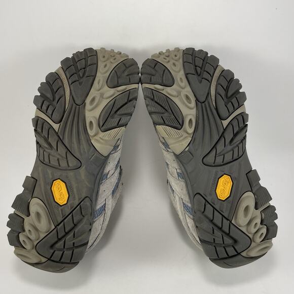 Merrell Moab Ventilator Low Hiking Boots Womens Size 6.5 Gray Suede Vibram - Picture 7 of 10